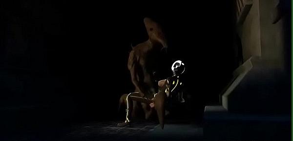  3d hardcore space staion worker fucked by alien